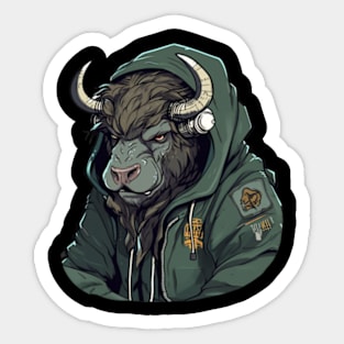 Cyberpunk Bison Sticker